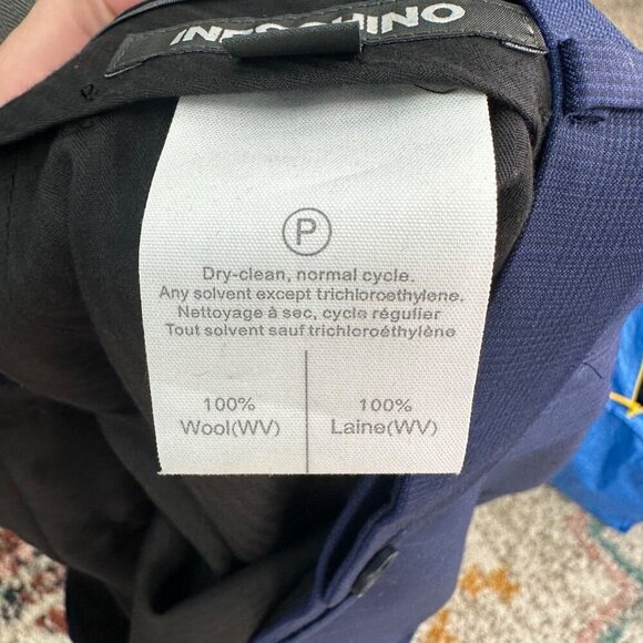 Indochino Blue Windowpane Plaid 100% Wool Dress Pants NEW Mens SEE MEASUREMENTS - Picture 5 of 7